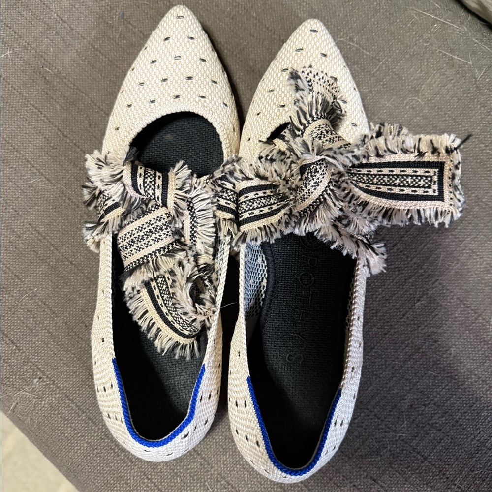 Rothy Stylish Women's Black and White Flats
